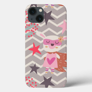 Coques Pour iPhone Girl Superhero Bunny