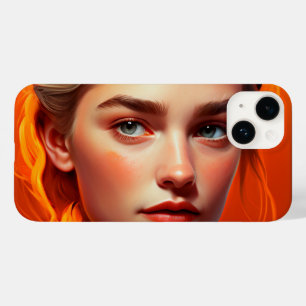 Coque Pour iPhone 14 Girl with blue eyes