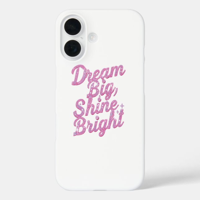 Coques Case-Mate iPhone Girly Pink Sparkle Motivational Quote (Verso)