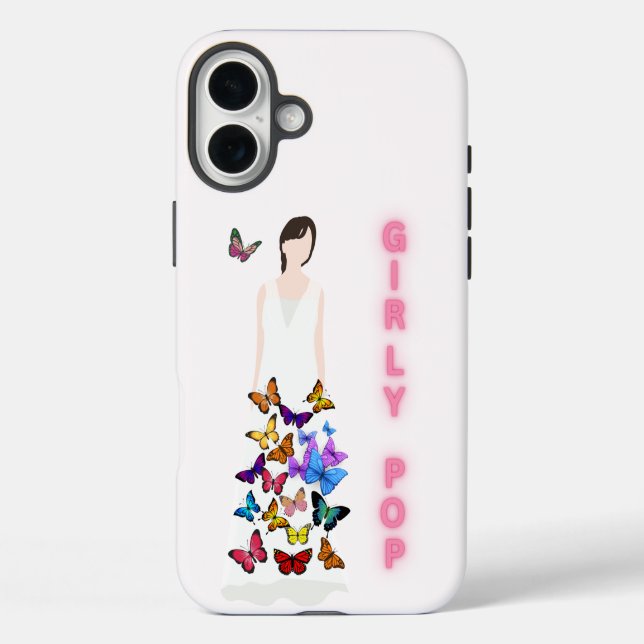Coques Case-Mate iPhone Girly pop butterfly phone case (Verso)