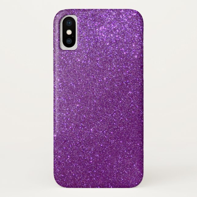 Coques Case-Mate iPhone Girly Sparkly Royal Purple Parties scintillant (Dos)