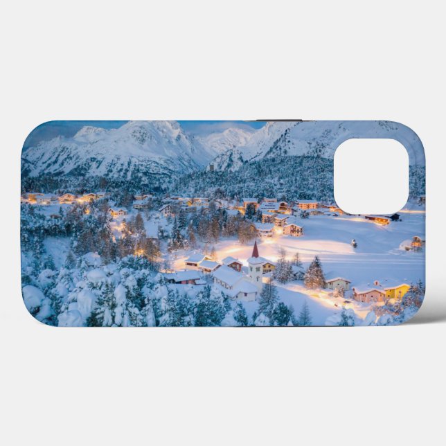Coques Case-Mate iPhone Glace et neige | Graubunden, Engadin, Suisse (Verso (horizontal))