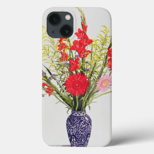 Etui iPhone Case-Mate Gladioli de lis tigrés et Scabious dans un bleu