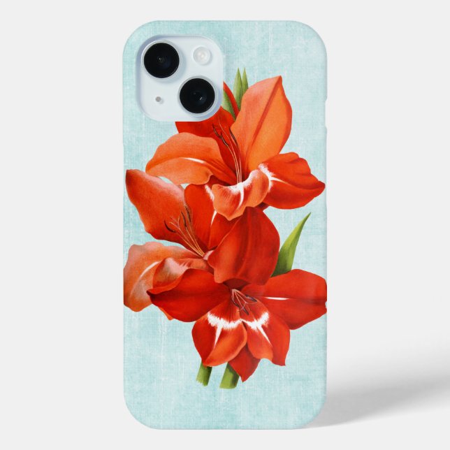 Coques Case-Mate iPhone Gladiolus on Aged Denim (Verso)
