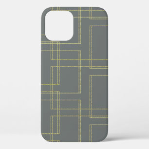 Case-Mate iPhone Case Glam géométrique gris et or chic