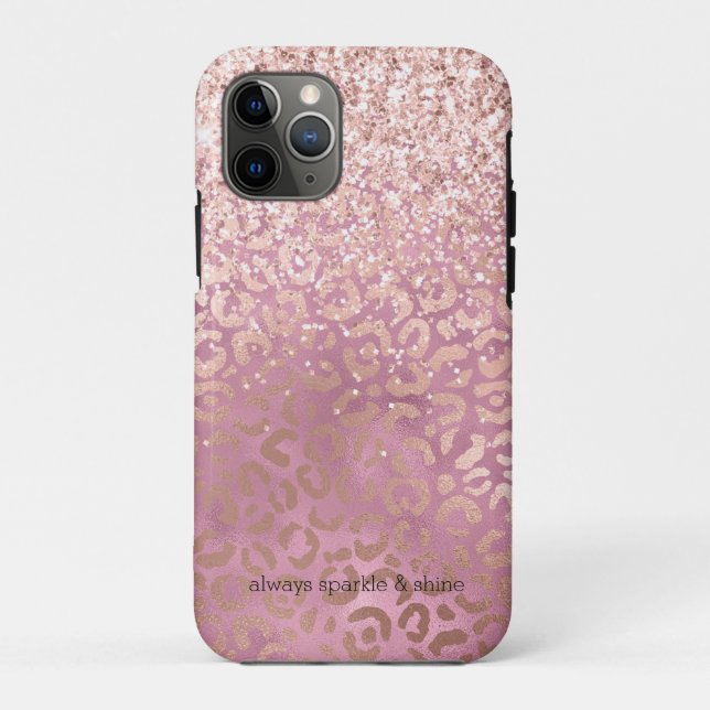 Coques Case-Mate iPhone Glam Pink Glitzy Parties scintillant Empreinte de  (Dos)