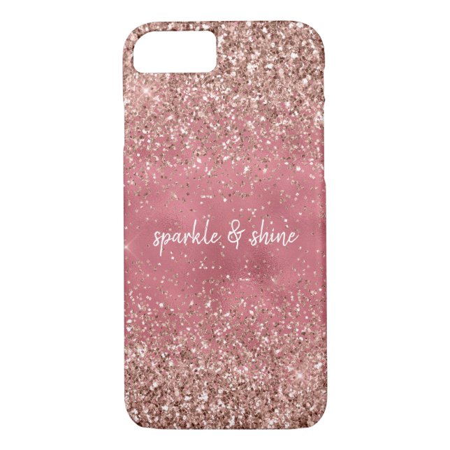 Coques Case-Mate iPhone Glam rose parties scintillant brillante (Dos)