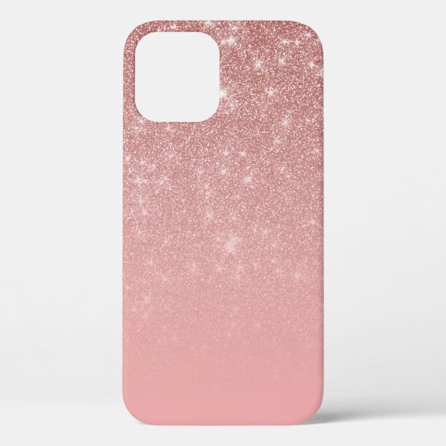 Coques Case-Mate iPhone Glam Rose Parties scintillant or rose Gradient (Verso)