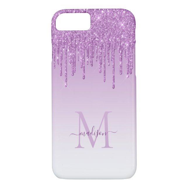 Coques Case-Mate iPhone Glam Violet Parties scintillant gouttes Étincelle  (Dos)