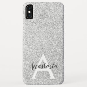 Case-Mate iPhone Case Glamour Féminin Paillettes Argentées Monogramme No