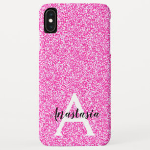 Case-Mate iPhone Case Glamour Féminin Rose Paillettes Monogramme Nom