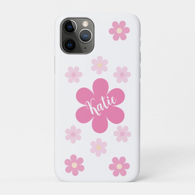 Coques Case-Mate iPhone  Glamour Fleur Rose- (Dos)