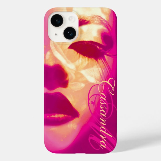 Coques Case-Mate iPhone Glamour peint mode rose (Verso)