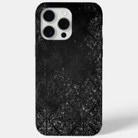 Glimmery Onyx Grunge | Tambour noir argenté
