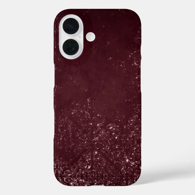 Coques Case-Mate iPhone Glimmery Wine Grunge | Sangria Bordeaux Damask (Verso)
