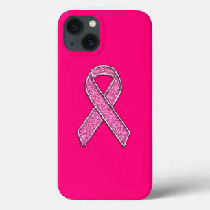 Etui iPhone Case-Mate Glitter Style Pink Ribbon Awareness Design