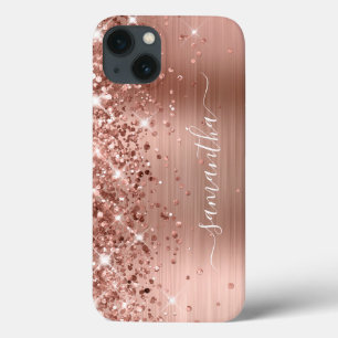Case-Mate iPhone Case Glitterie Rose Gold Foil Moderne Fille Signature