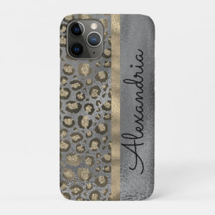 Case-Mate iPhone Case Glittery Empreinte de léopard sur Grey Personnalis