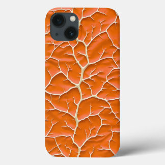 Case-Mate iPhone Case Glossy Orange iPhone Case with Branch Texture