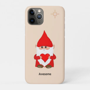Case-Mate iPhone Case Gnome heureux avec coeur sur beige Champagne