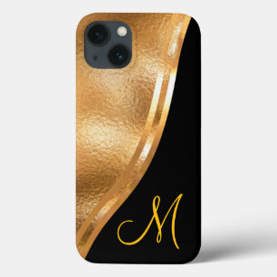 Case-Mate iPhone Case Gold Faux Foil, Nom et Monogramme Coque-Mate iPhon