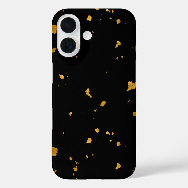 Coques Case-Mate iPhone Gold Flakes Noir (Verso)