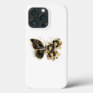 Case-Mate iPhone Case Gold flower Butterfly with Black Orchid