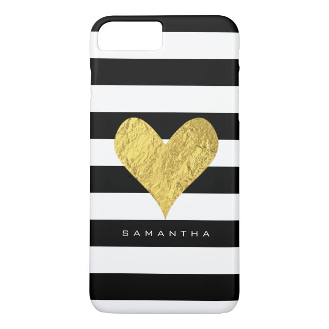Coques Case-Mate iPhone Gold Foil Heart (Dos)