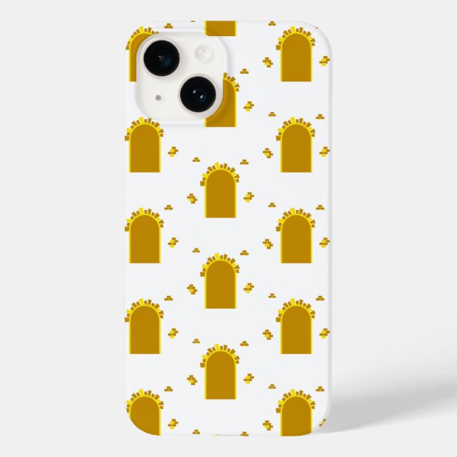 Coques Case-Mate iPhone  Golden Archway Portal – Minimalist Abstract (Verso)