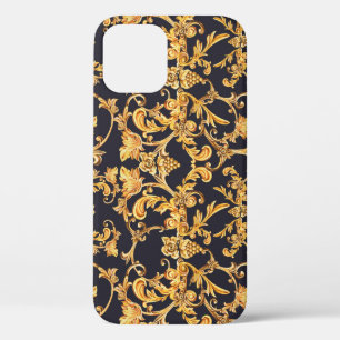 Case-Mate iPhone Case Golden Baroque, Scroll Feuille Motif.