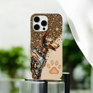 Coques iPhone 16 Pro Max Golden Doberman Glam