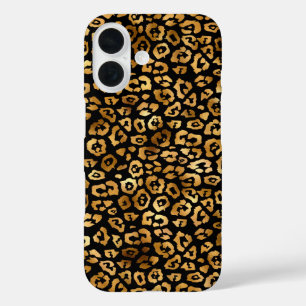 Coques iPhone 16 Golden Leopard Motif classe et élégant