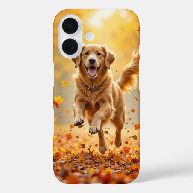 Coques Case-Mate iPhone Golden Retriever En Automne Woods (Verso)