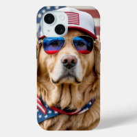 Golden Retriever patriotique américain