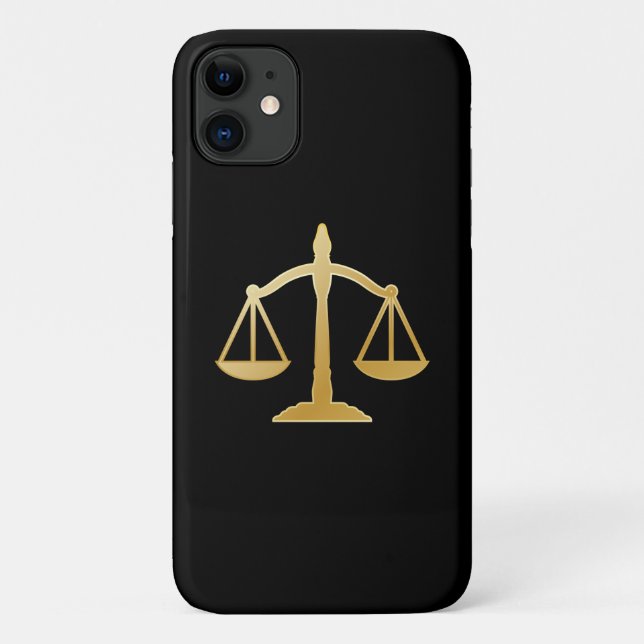 Coques Case-Mate iPhone Golden Scales of Justice Law Theme (Dos)