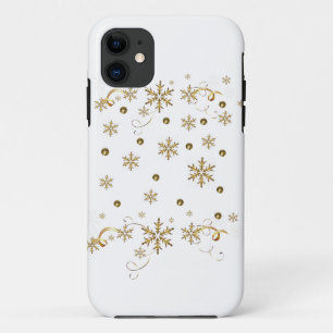 Coque iPhone 11 Golden Snowflakes design iPhone