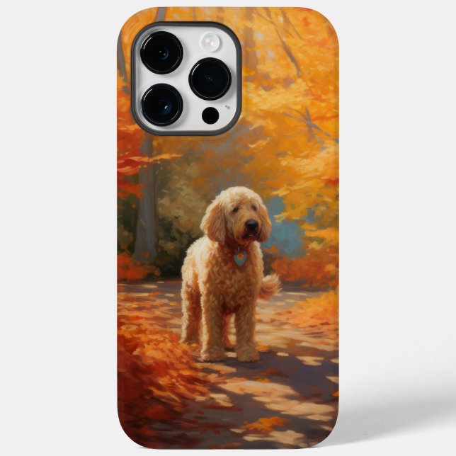 Coques Case-Mate iPhone Goldendoodle en automne Leaves Fall Inspire (Verso)
