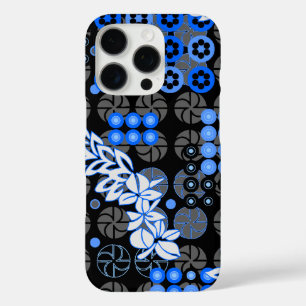 Coques iPhone 16 Pro Goldengate Park Vintage psychédélique Floral Noir