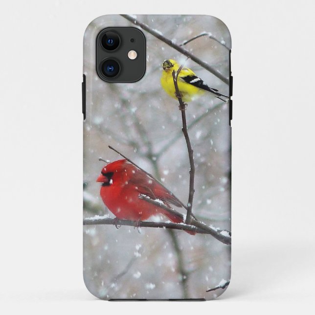 Coques Case-Mate iPhone Goldfinch Et Cardinal (Dos)