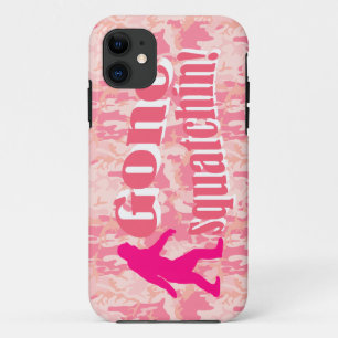 Coques Pour iPhone Gone Squatching sur camouflage rose