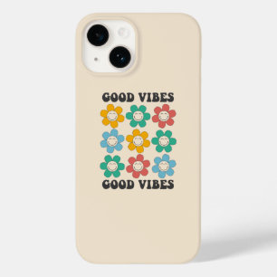 Coque Pour iPhone 14 Good Vibes Fleurs marguerites colorées