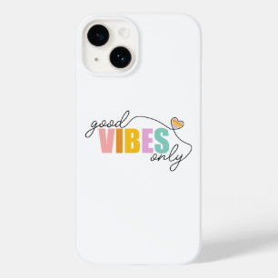 Coque Pour iPhone 14 Good Vibes seulement Rainbow Heart