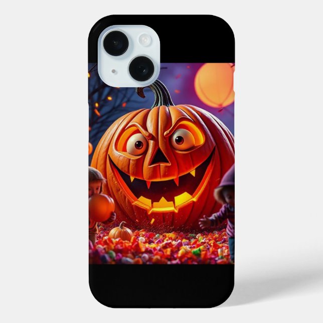 Coques Case-Mate iPhone Goofy Halloween Citrouille iPhone 15 Coque—Cadeau  (Verso)