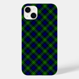 Coque Pour iPhone 14 Plus Gordon tartan bleu vert plaid