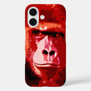 Coques iPhone 16 Gorilla Red Pop Art