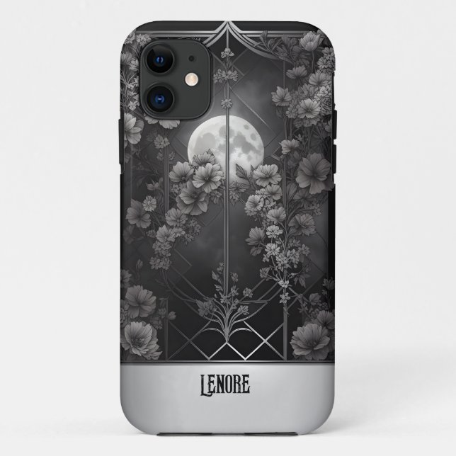 Coques Case-Mate iPhone Goth Moonlight et Fleurs Ornate Gate (Dos)