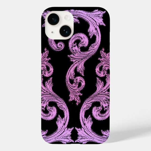 Coques Case-Mate iPhone Goth rose et noir design élégant (Verso)
