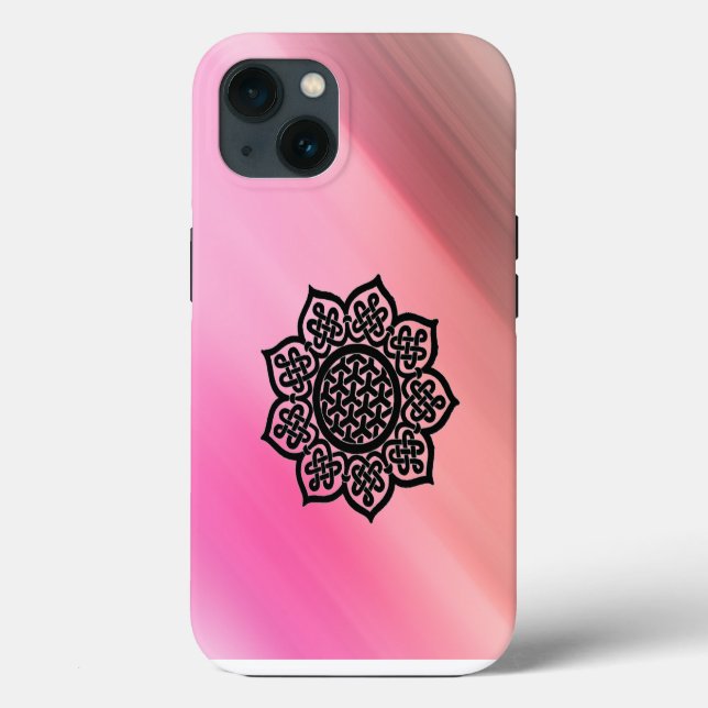 Coques Case-Mate iPhone GOTHIC SOLEIL Noir rose Celtique noeuds (Verso)