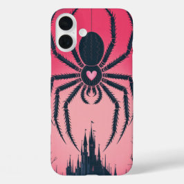 Coques iPhone 16 Plus Gothic Spider Castle Silhouette Phone Case