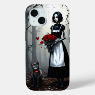 Coque Pour iPhone 15 Gothique Robot Girl